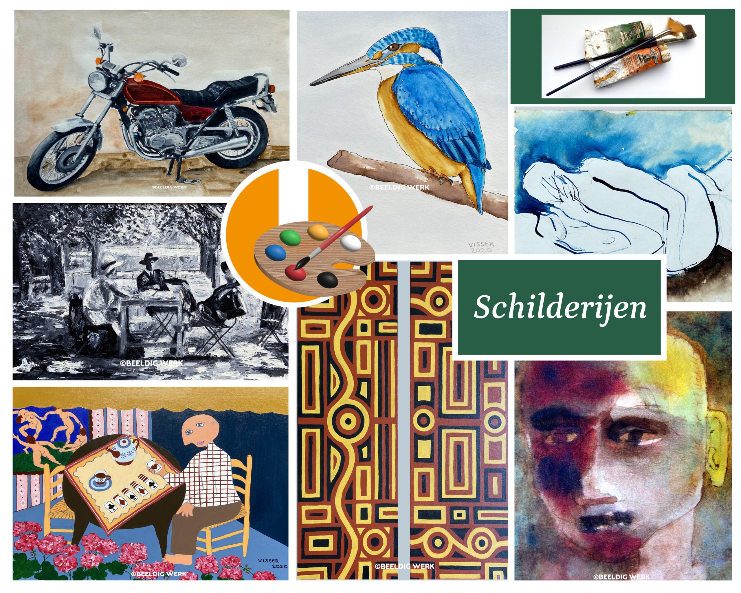 Een compilatie van schilderijen van Beeldig werk.