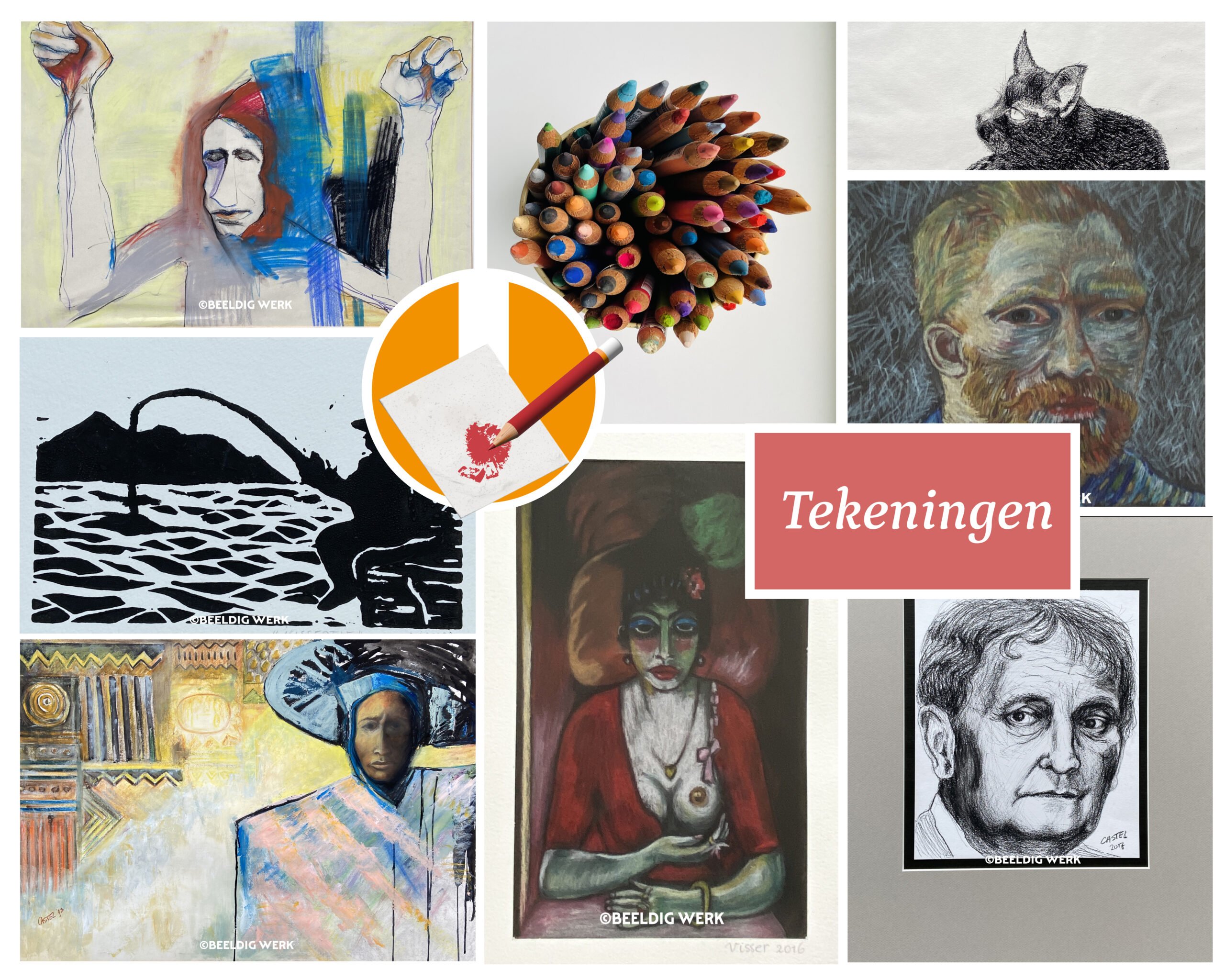 Een compilatie van tekeningen van Beeldig werk.