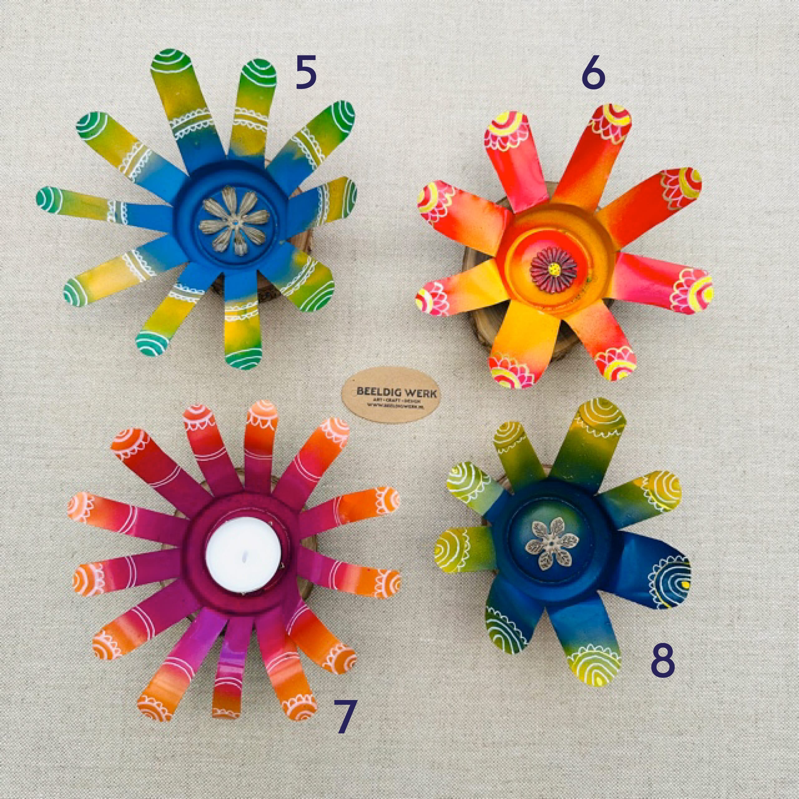 Waxinelichthouder Flower Power 5-8