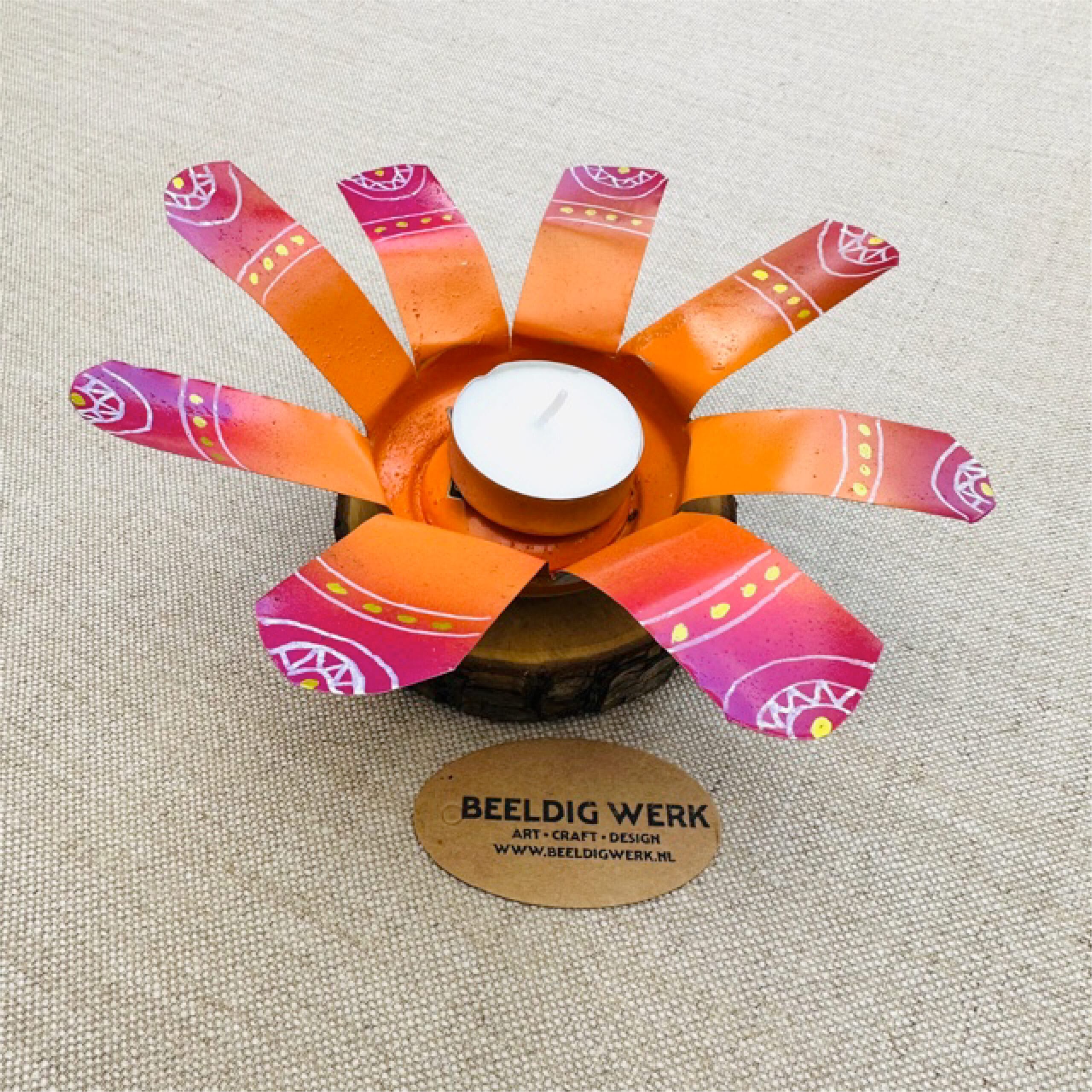 Waxinelichthouder Flower Power 1-4 - Afbeelding 2